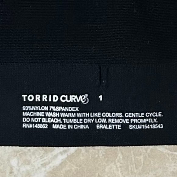 Torrid NWT Unlined Seamless Racerback Bralette Size 1 - Picture 4 of 6